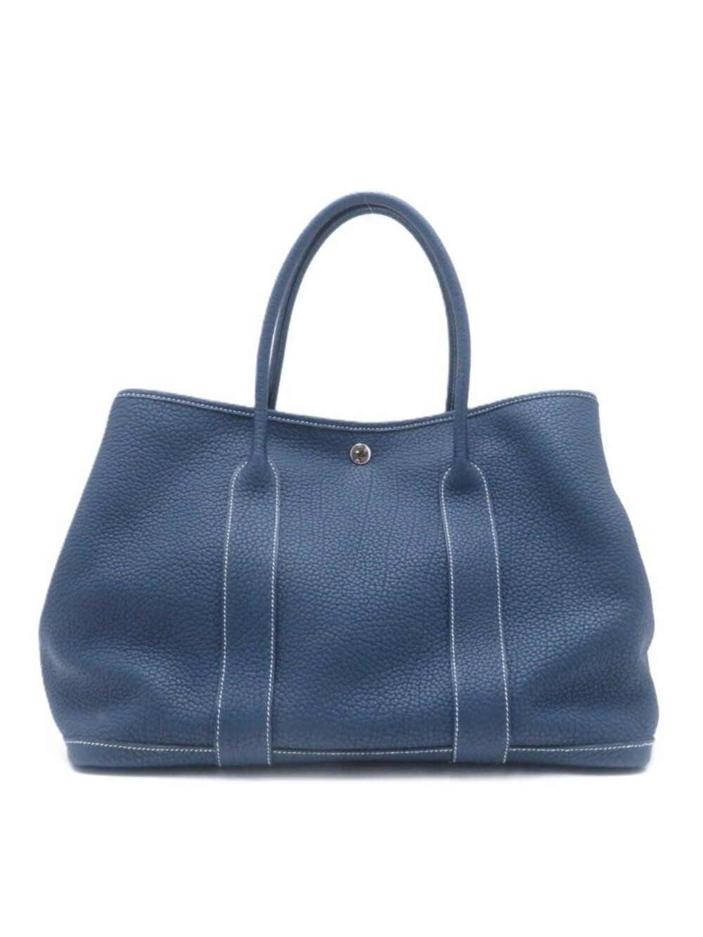 Hermes Garden Party PM Blue Deplus Silver Handbag Negonda